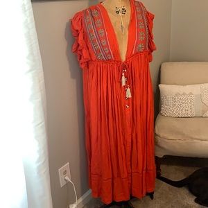 Free People Bali Will Wait For You MIDI Dress